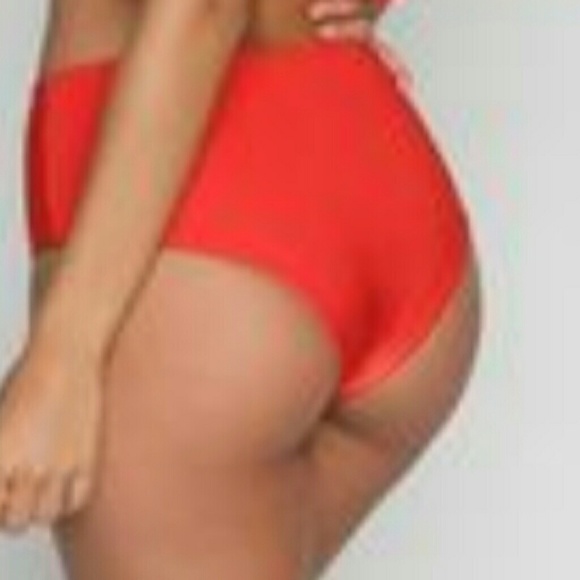 Mochi Swim Bottom in RED Fever NWT High Waist. - Picture 3 of 8